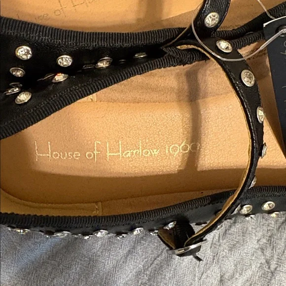 House of Harlow 1960 Black Flats with Studs - Picture 4 of 5